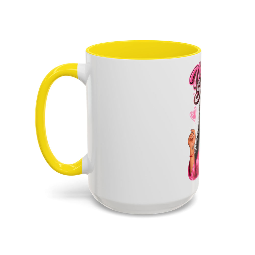 Accent Coffee Mug — 'Nenuco Suarez' Retro Pop Portrait Coffee Mug (11/15oz)