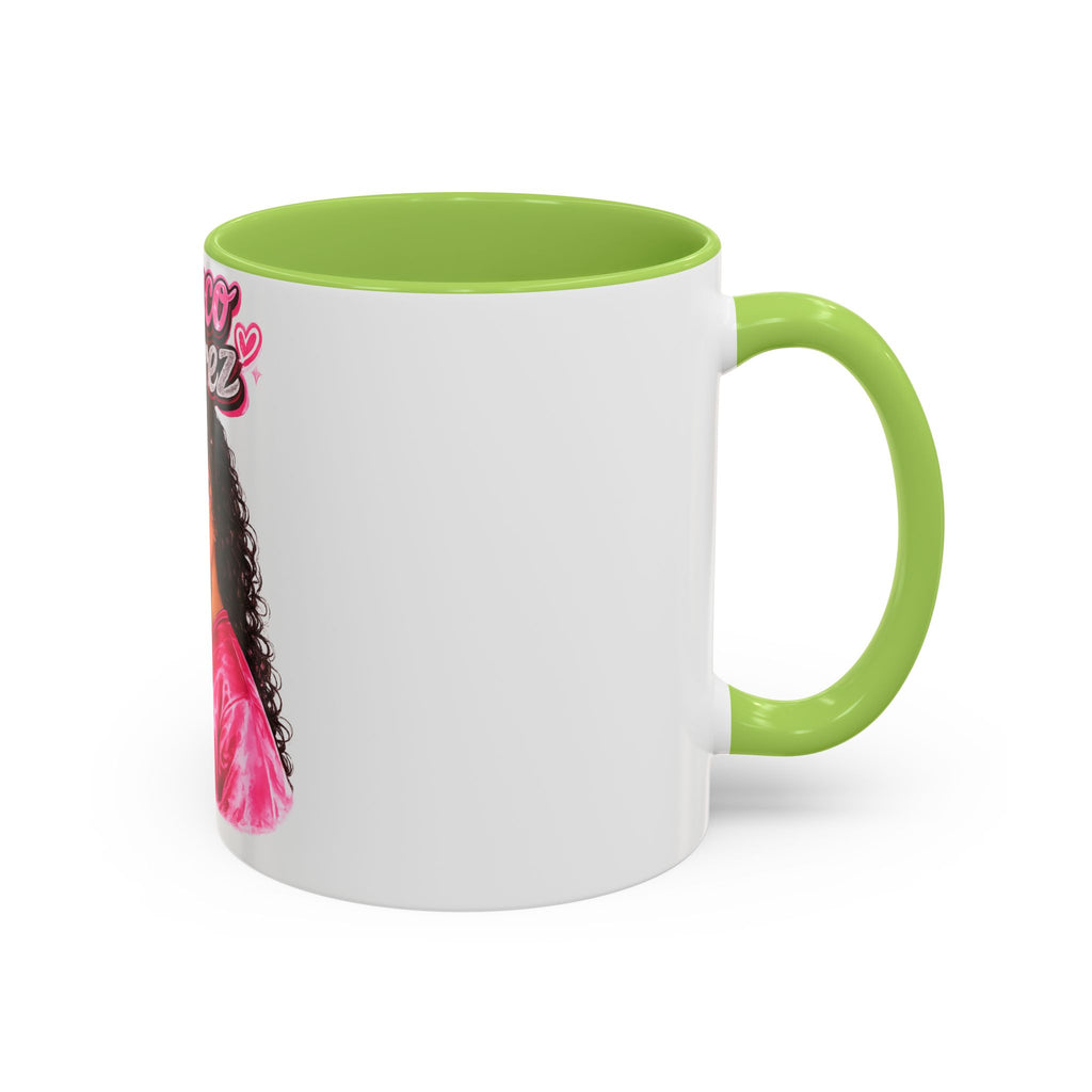 Accent Coffee Mug — 'Nenuco Suarez' Retro Pop Portrait Coffee Mug (11/15oz)