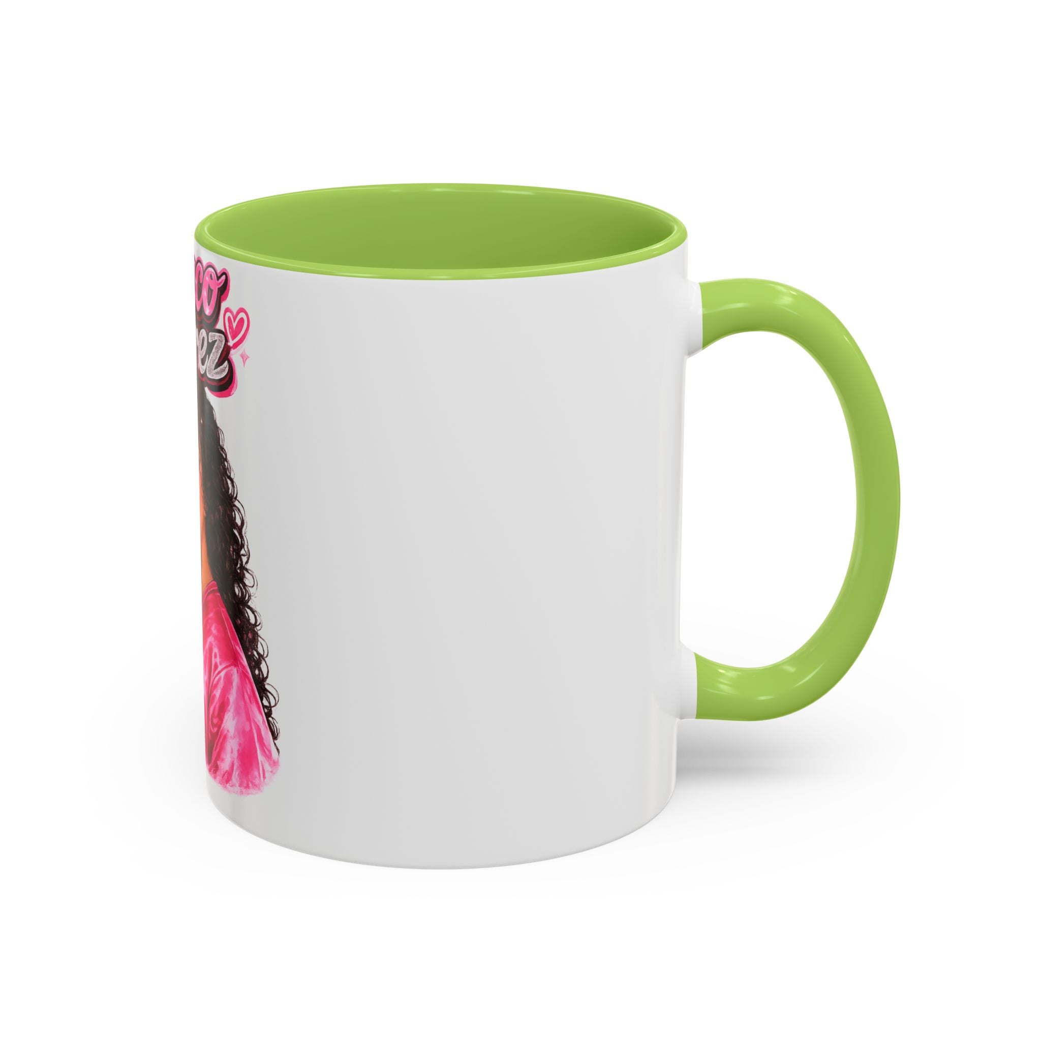 Accent Coffee Mug — 'Nenuco Suarez' Retro Pop Portrait Coffee Mug (11/15oz)