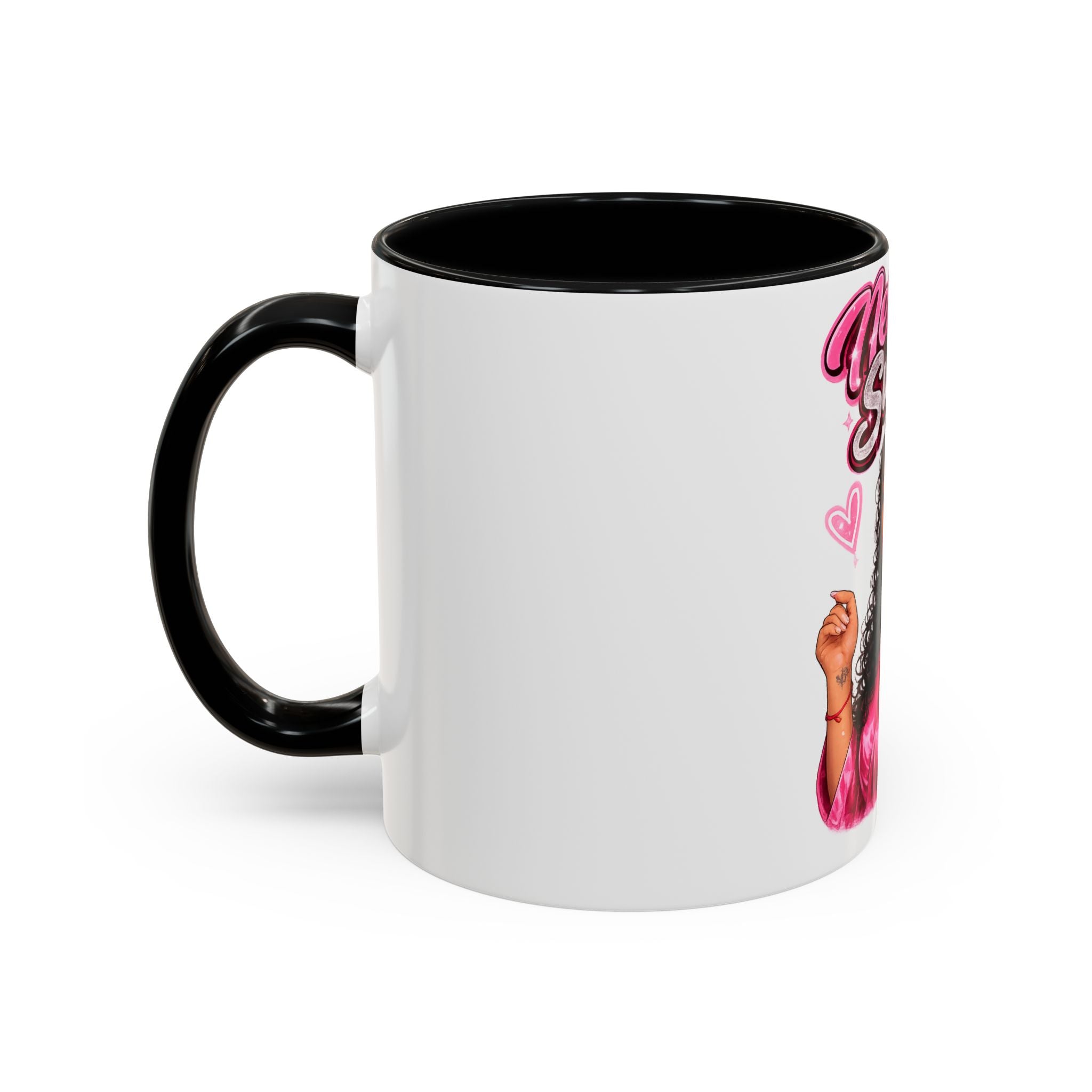 Accent Coffee Mug — 'Nenuco Suarez' Retro Pop Portrait Coffee Mug (11/15oz)