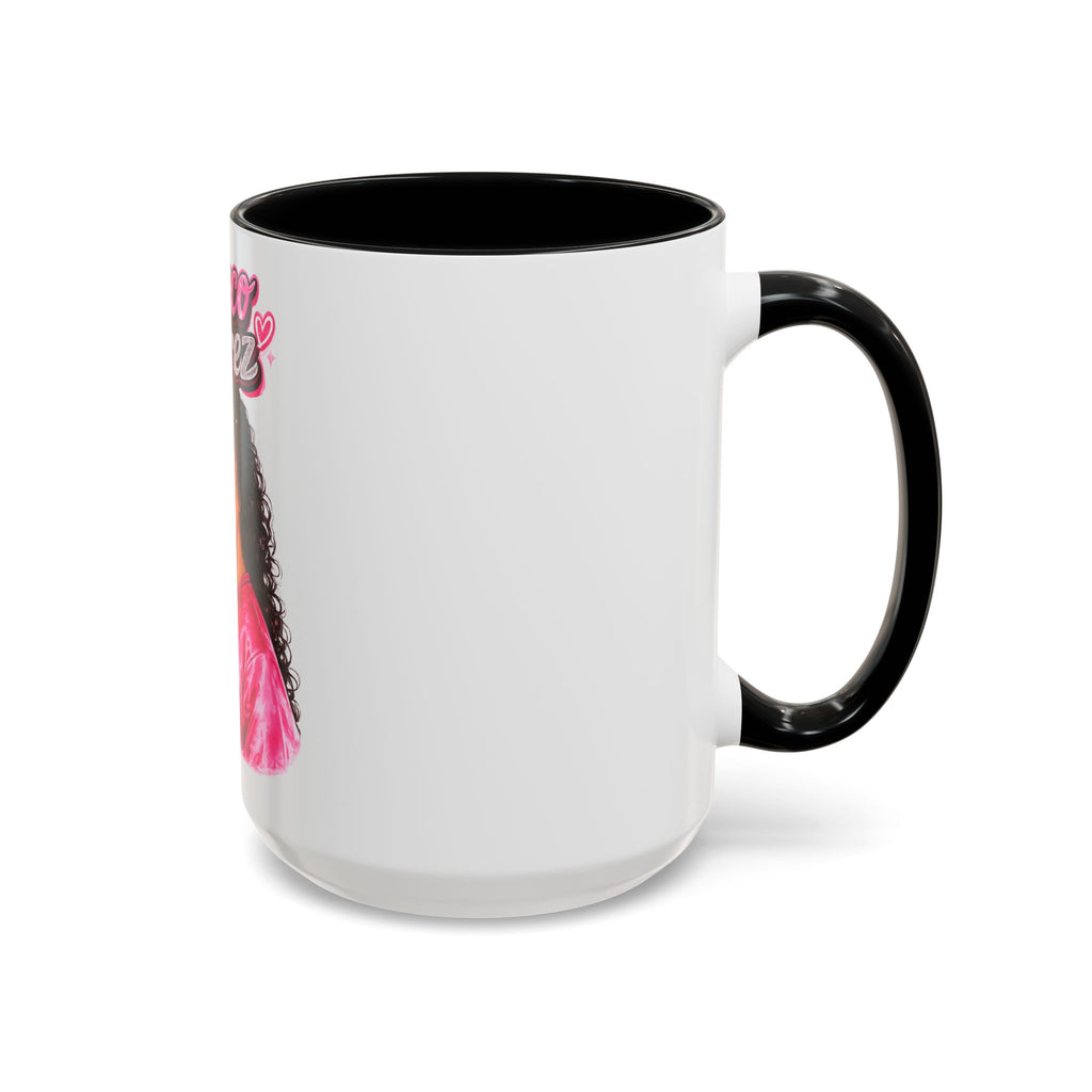 Accent Coffee Mug — 'Nenuco Suarez' Retro Pop Portrait Coffee Mug (11/15oz)