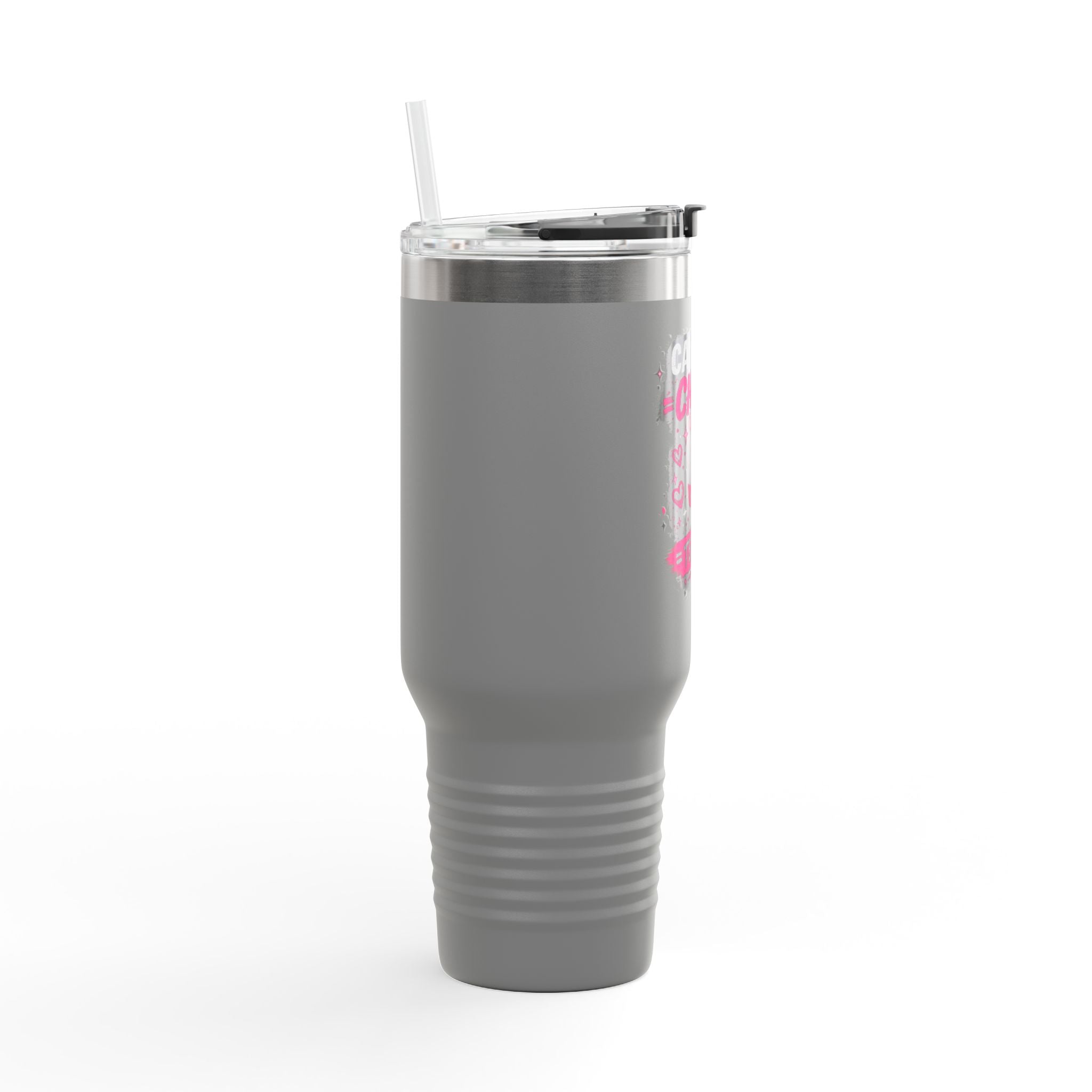 Insulated Travel Mug — “Café Chisme Terapia” 40oz Stainless Steel Tumbler