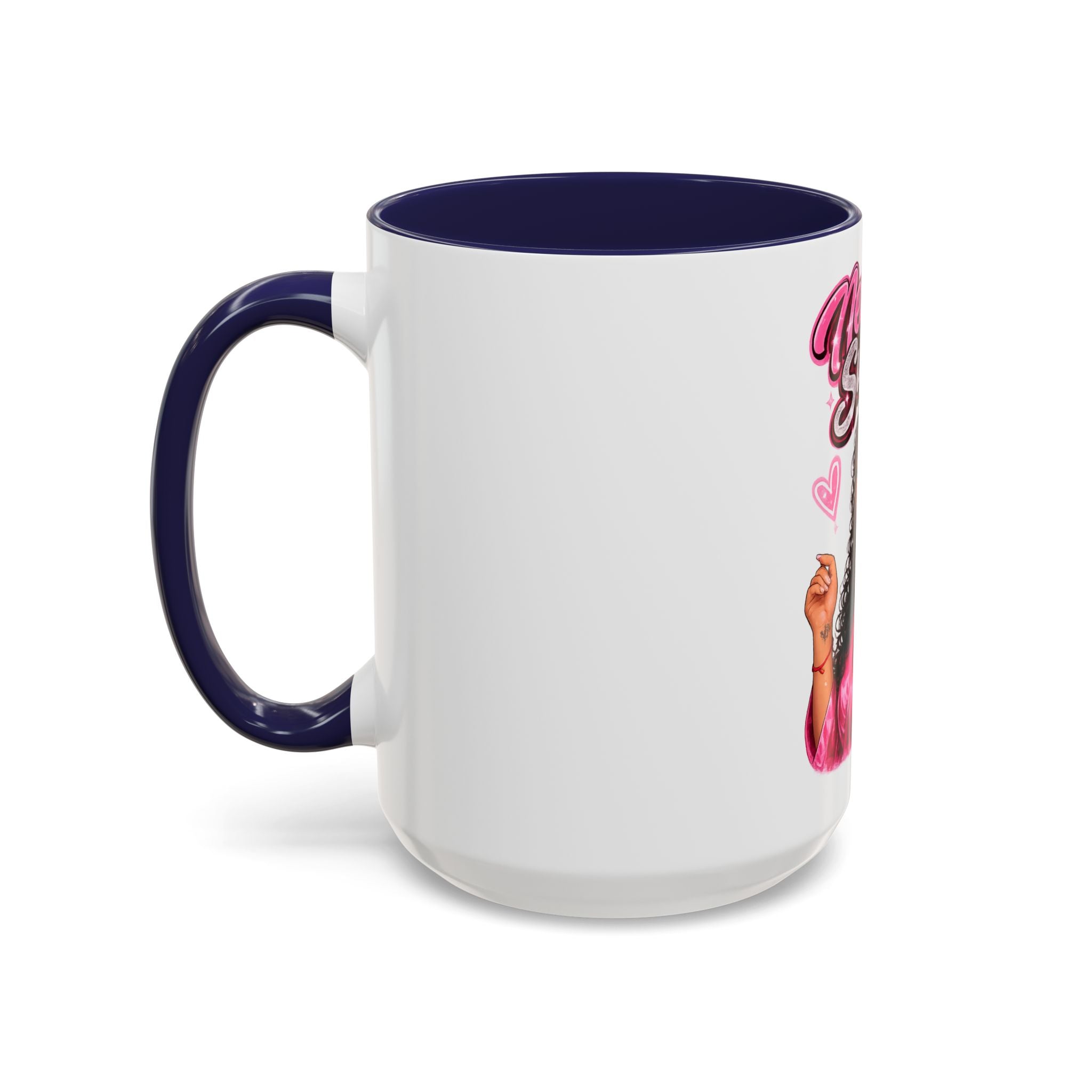 Accent Coffee Mug — 'Nenuco Suarez' Retro Pop Portrait Coffee Mug (11/15oz)