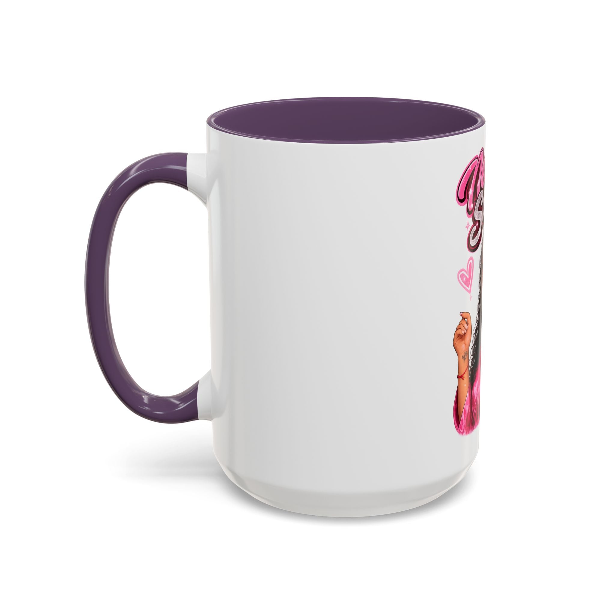 Accent Coffee Mug — 'Nenuco Suarez' Retro Pop Portrait Coffee Mug (11/15oz)