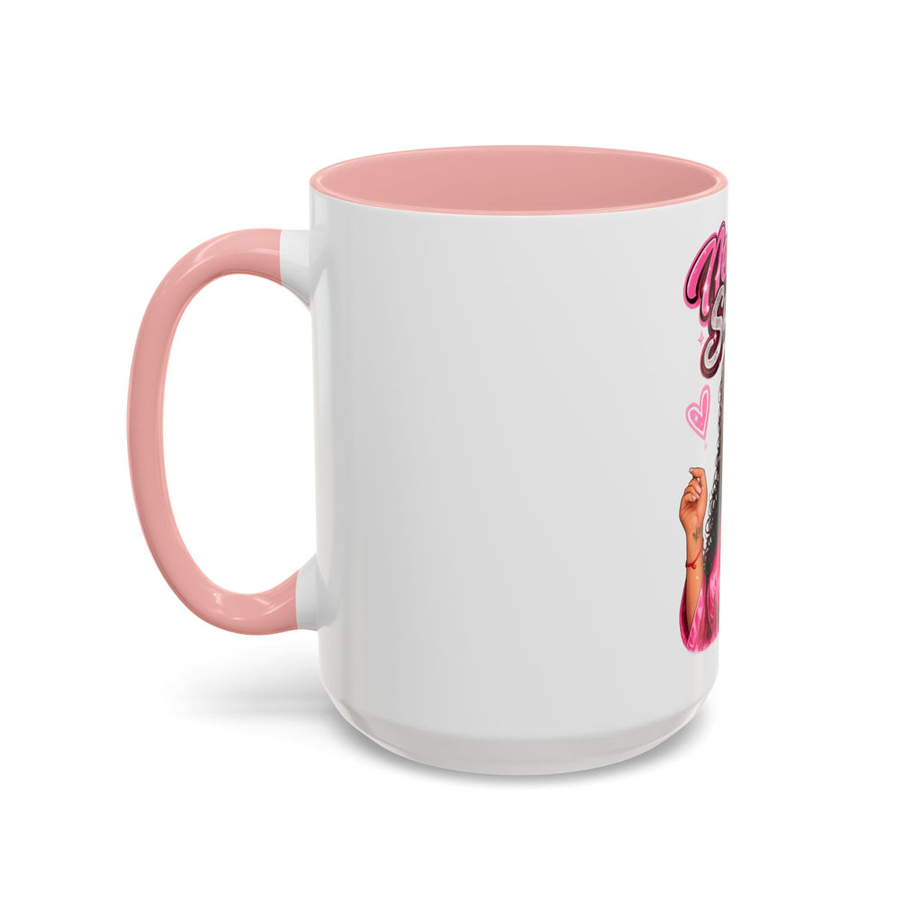 Accent Coffee Mug — 'Nenuco Suarez' Retro Pop Portrait Coffee Mug (11/15oz)
