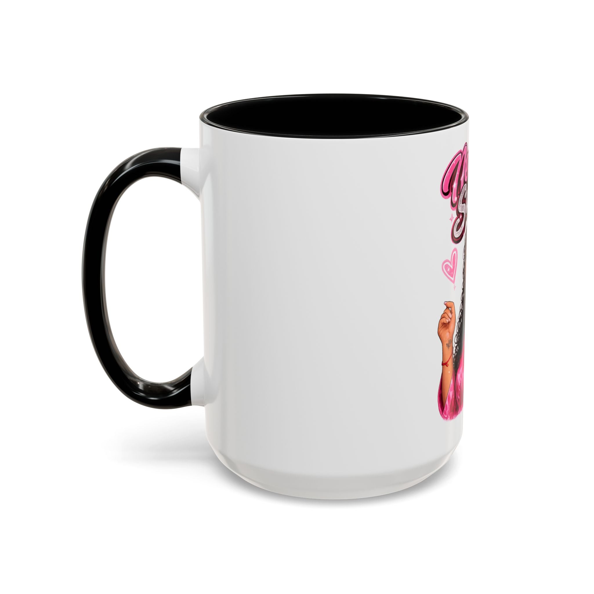 Accent Coffee Mug — 'Nenuco Suarez' Retro Pop Portrait Coffee Mug (11/15oz)