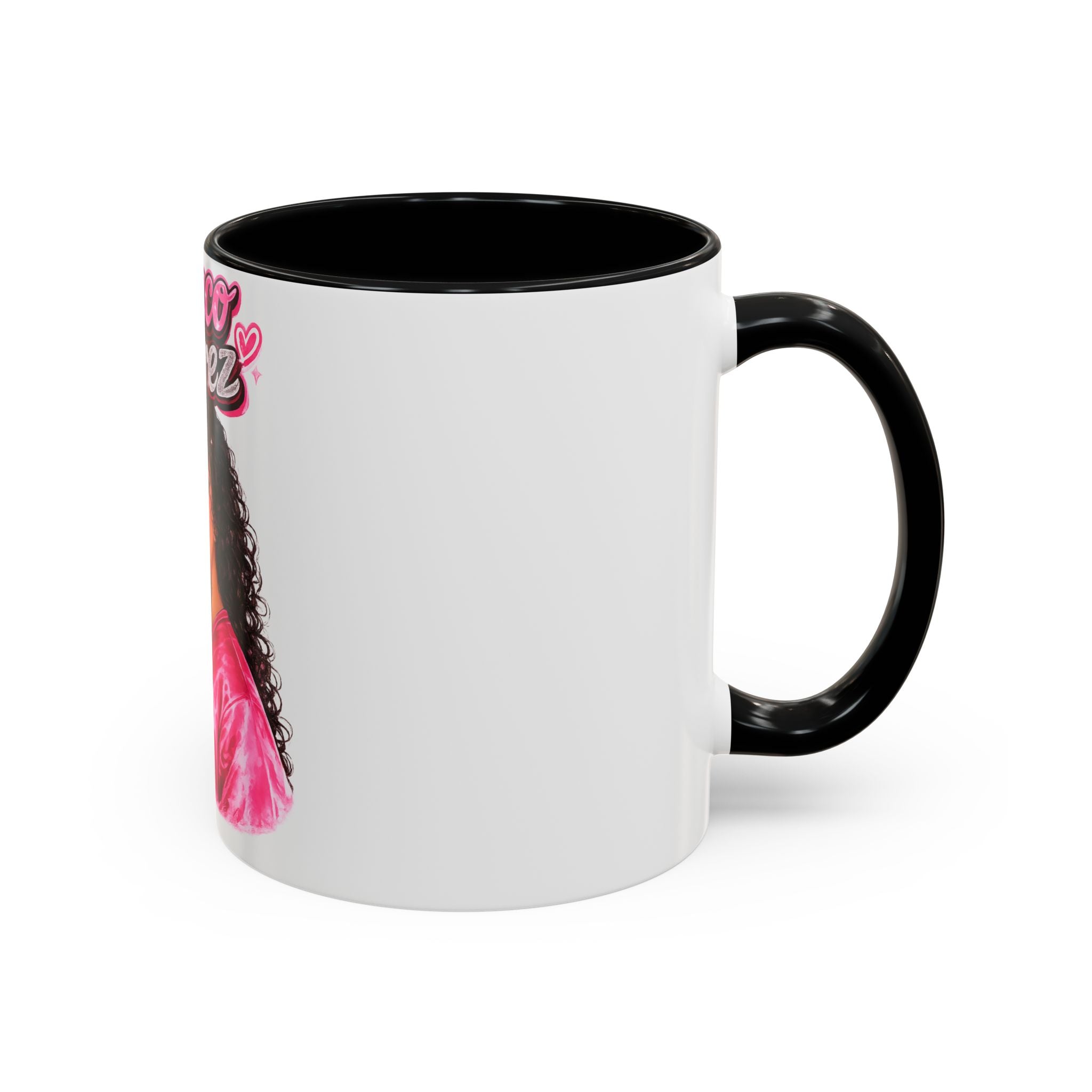 Accent Coffee Mug — 'Nenuco Suarez' Retro Pop Portrait Coffee Mug (11/15oz)