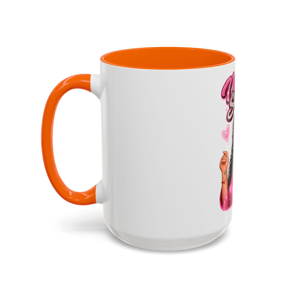 Accent Coffee Mug — 'Nenuco Suarez' Retro Pop Portrait Coffee Mug (11/15oz)