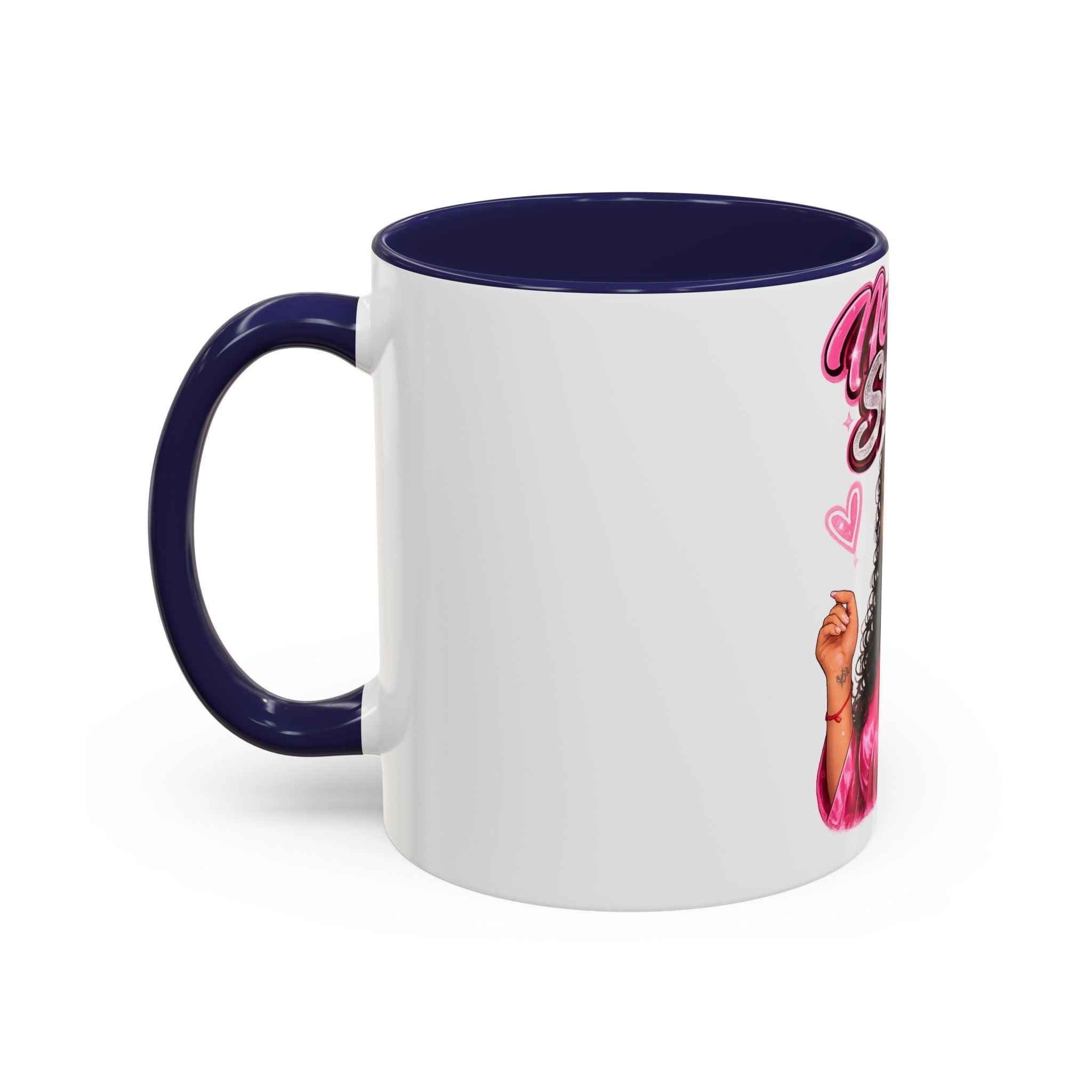 Accent Coffee Mug — 'Nenuco Suarez' Retro Pop Portrait Coffee Mug (11/15oz)