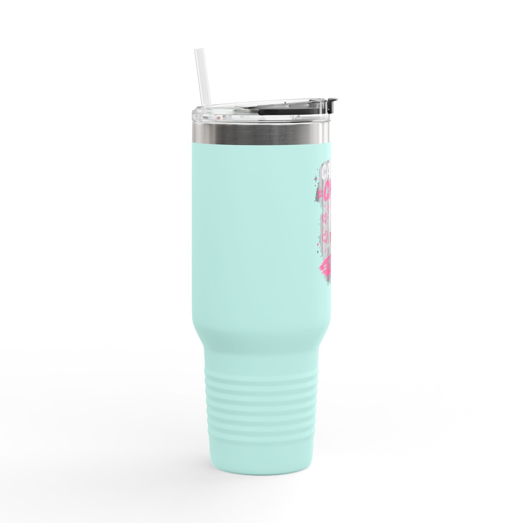 Insulated Travel Mug — “Café Chisme Terapia” 40oz Stainless Steel Tumbler
