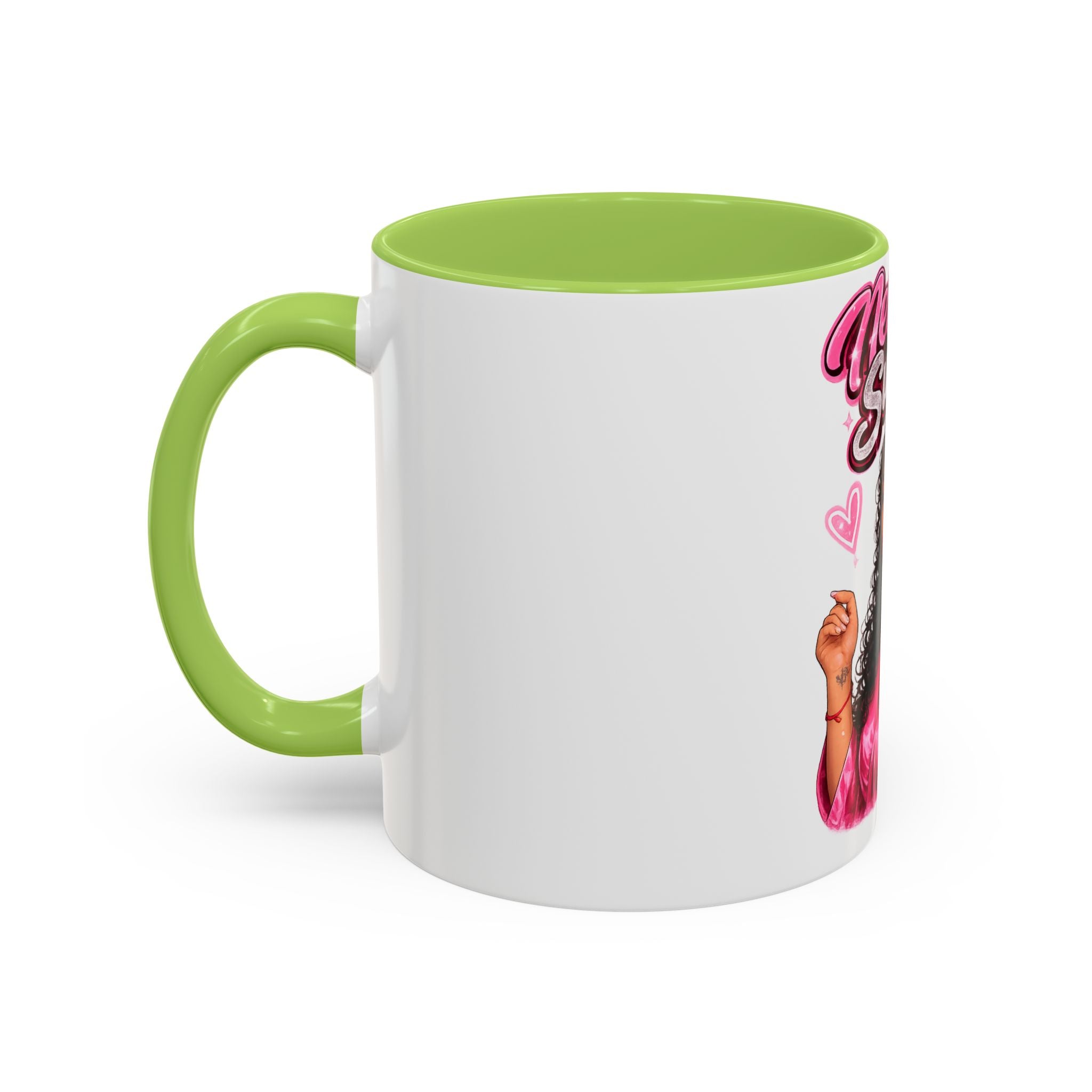 Accent Coffee Mug — 'Nenuco Suarez' Retro Pop Portrait Coffee Mug (11/15oz)