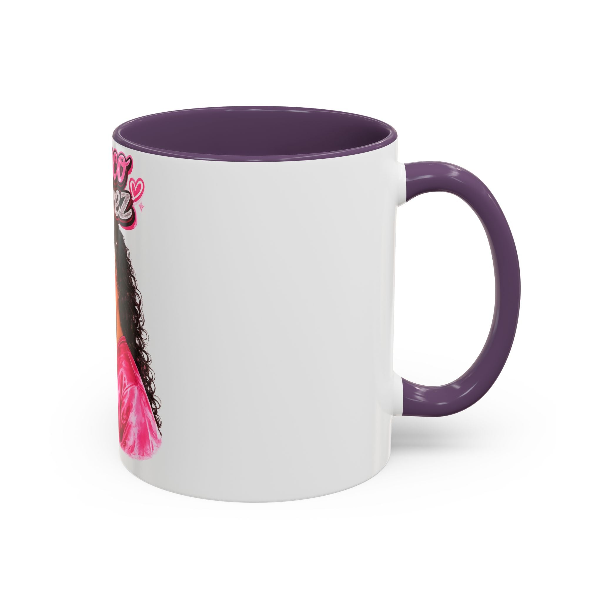 Accent Coffee Mug — 'Nenuco Suarez' Retro Pop Portrait Coffee Mug (11/15oz)
