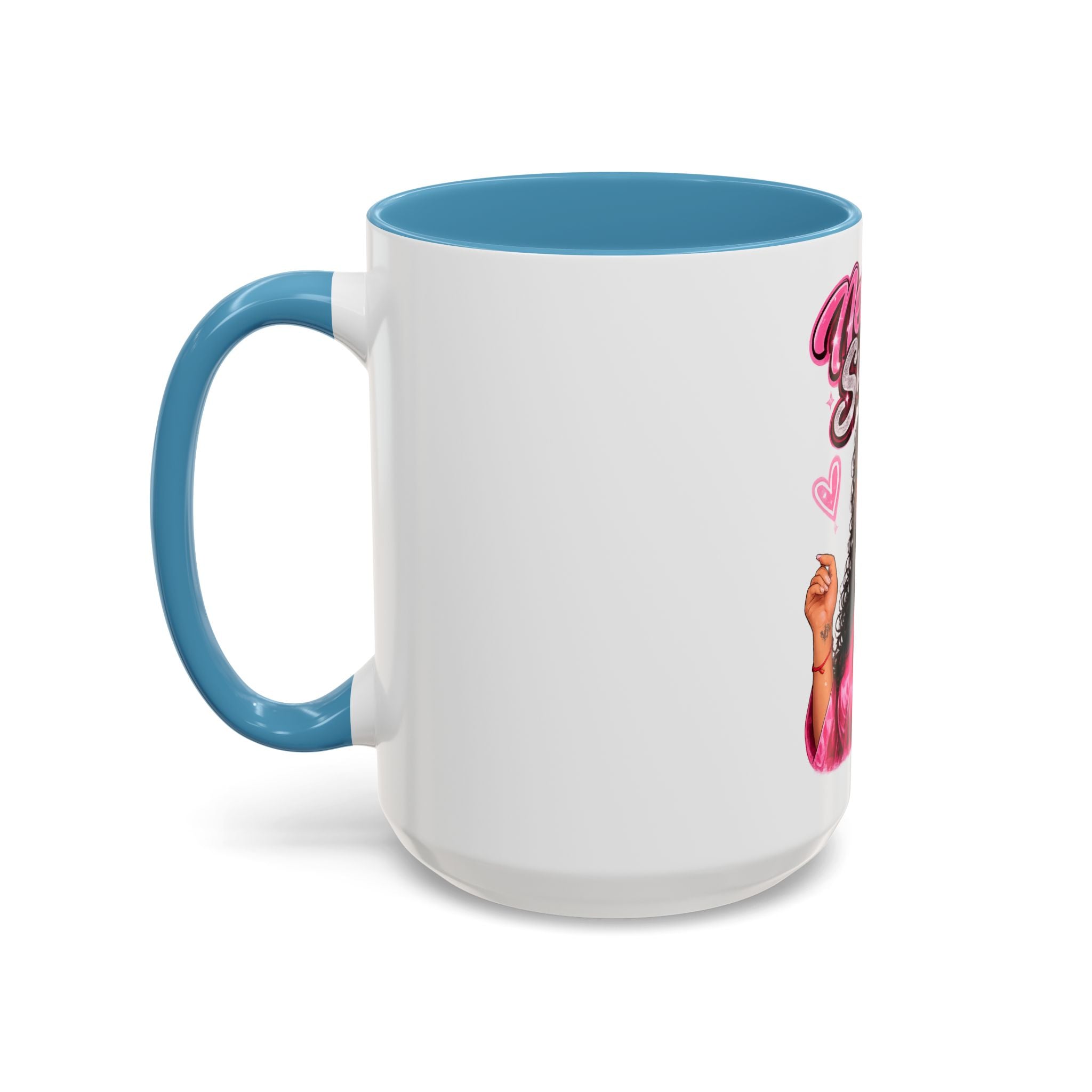 Accent Coffee Mug — 'Nenuco Suarez' Retro Pop Portrait Coffee Mug (11/15oz)