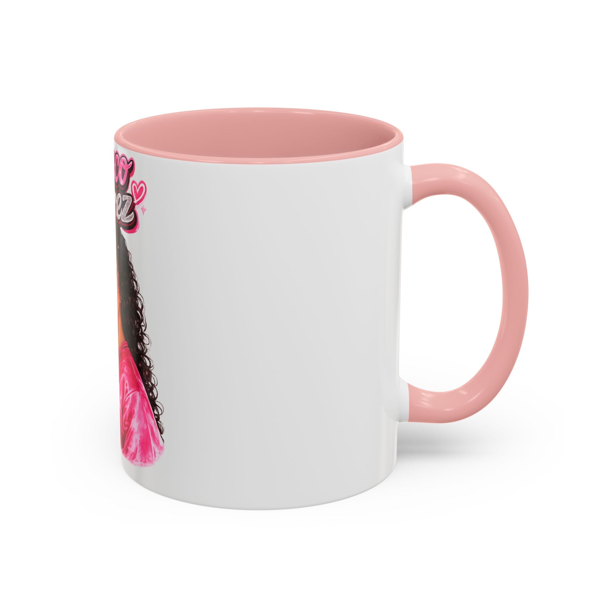 Accent Coffee Mug — 'Nenuco Suarez' Retro Pop Portrait Coffee Mug (11/15oz)