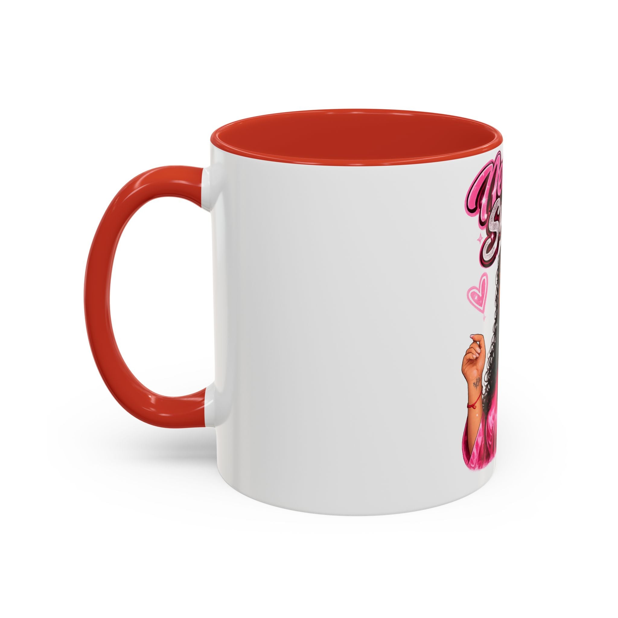Accent Coffee Mug — 'Nenuco Suarez' Retro Pop Portrait Coffee Mug (11/15oz)