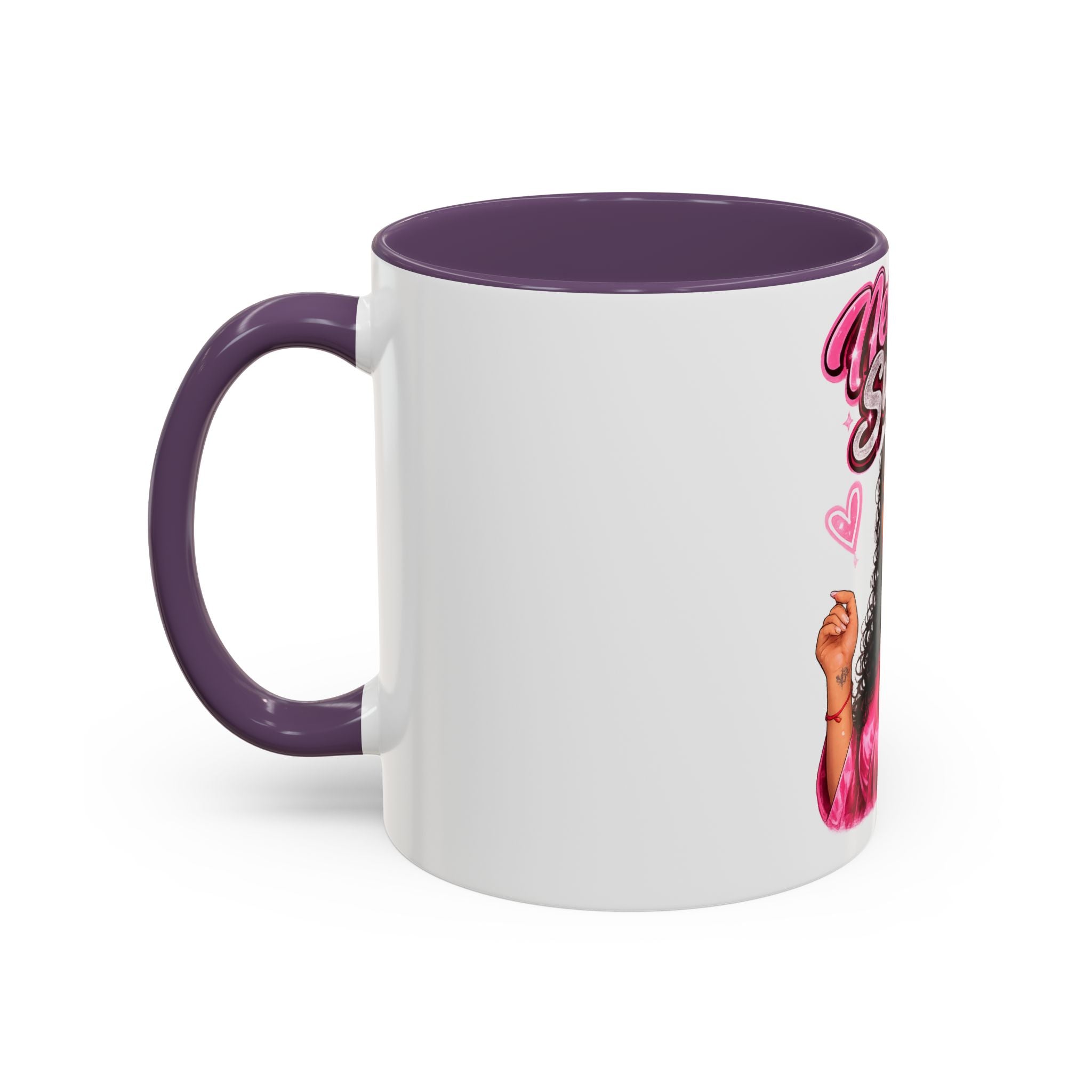 Accent Coffee Mug — 'Nenuco Suarez' Retro Pop Portrait Coffee Mug (11/15oz)