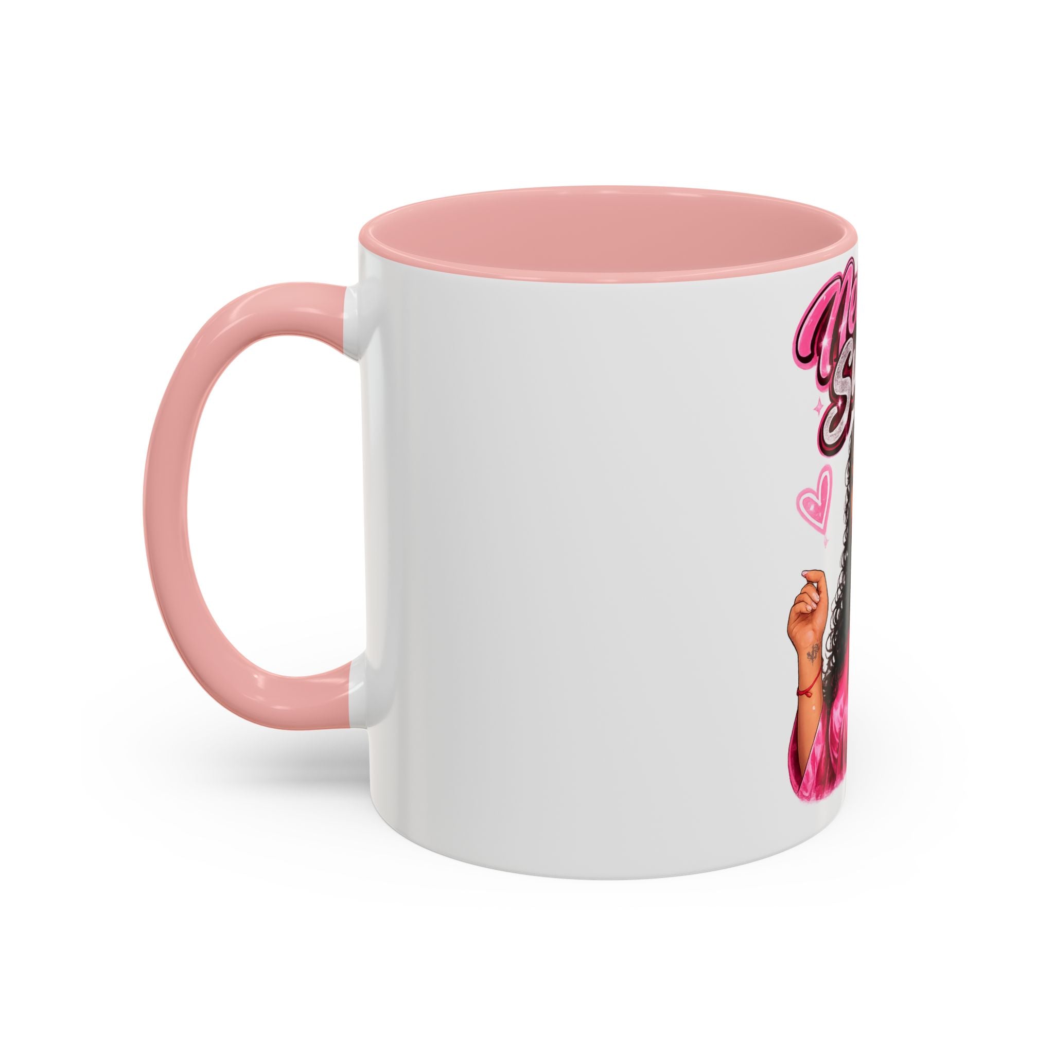 Accent Coffee Mug — 'Nenuco Suarez' Retro Pop Portrait Coffee Mug (11/15oz)