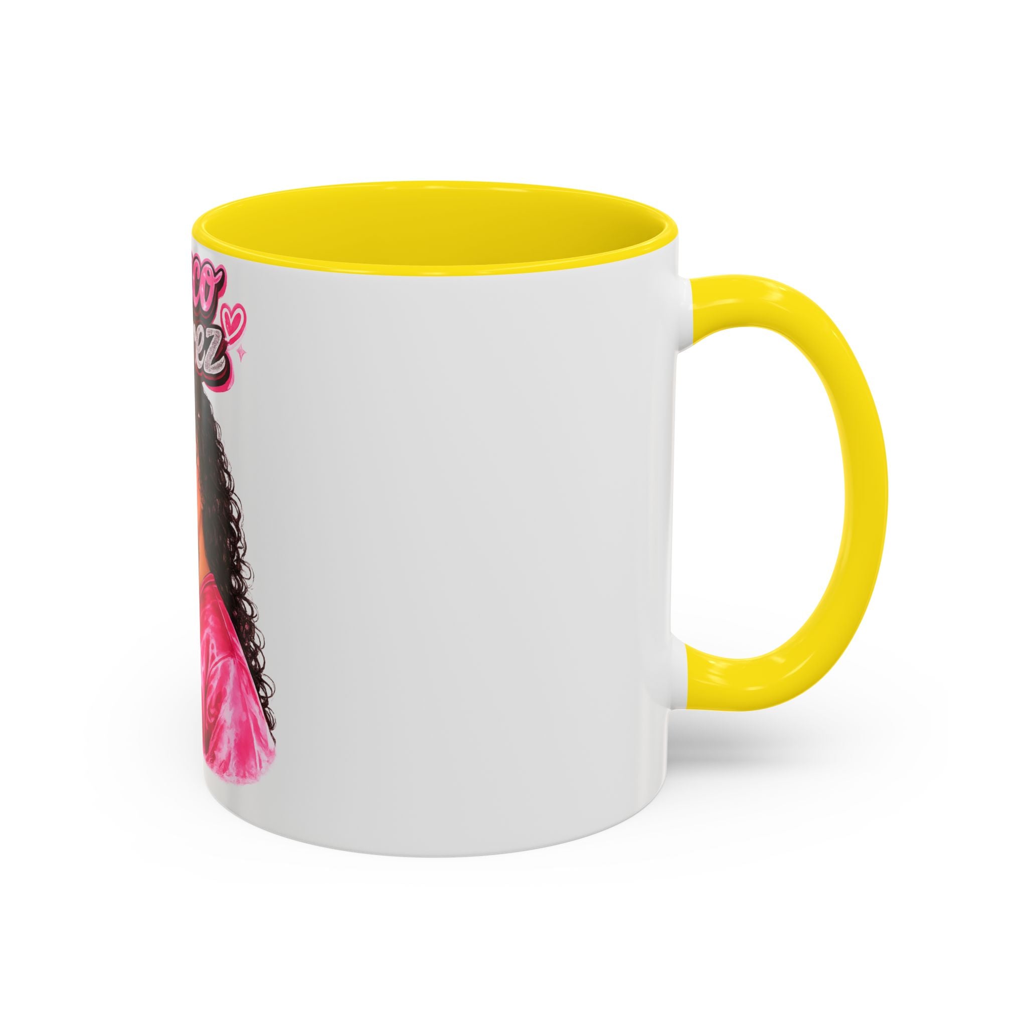Accent Coffee Mug — 'Nenuco Suarez' Retro Pop Portrait Coffee Mug (11/15oz)