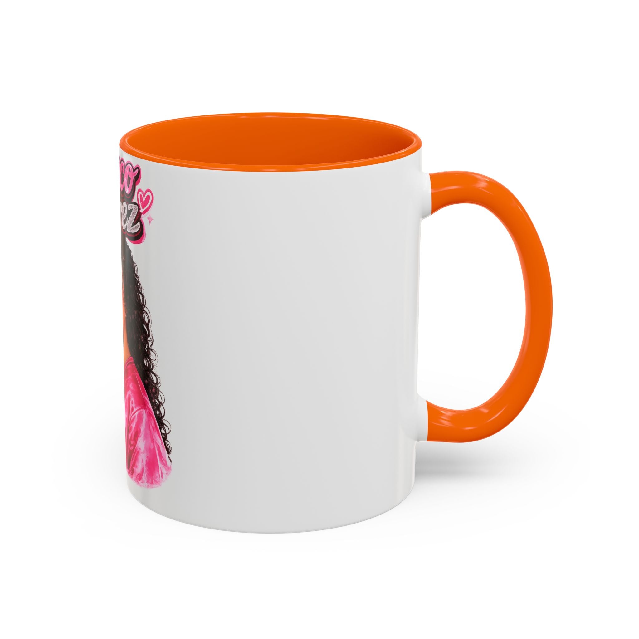 Accent Coffee Mug — 'Nenuco Suarez' Retro Pop Portrait Coffee Mug (11/15oz)