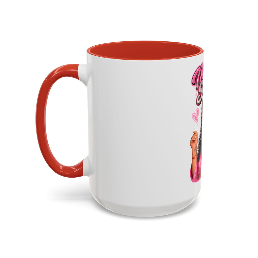 Accent Coffee Mug — 'Nenuco Suarez' Retro Pop Portrait Coffee Mug (11/15oz)
